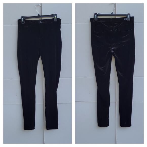 BLANKNYC The Great Jones High Rise Skinny in Black Velvet - Picture 2 of 6